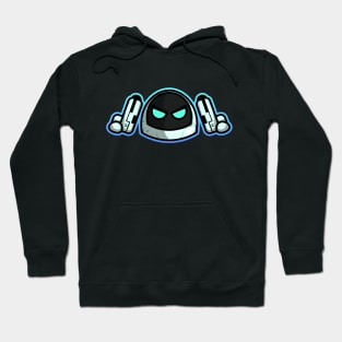 astronaut head carrying two space guns vector character Hoodie